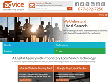 Tablet Screenshot of adviceinteractivegroup.com